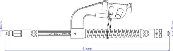 Juratek JBH1043R - Гальмівний шланг autozip.com.ua