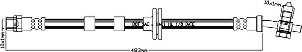 Juratek JBH1047 - Гальмівний шланг autozip.com.ua