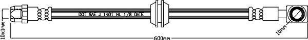 Juratek JBH1006 - Гальмівний шланг autozip.com.ua