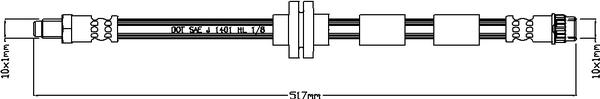 Juratek JBH1155 - Гальмівний шланг autozip.com.ua