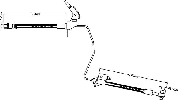 Juratek JBH1117L - Гальмівний шланг autozip.com.ua