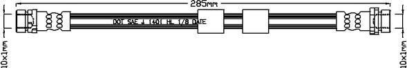 Juratek JBH1184 - Гальмівний шланг autozip.com.ua