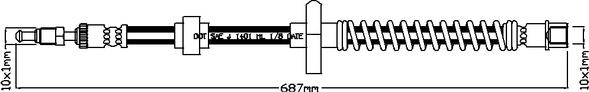 Juratek JBH1176R - Гальмівний шланг autozip.com.ua