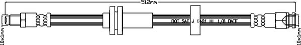 Juratek JBH1173 - Гальмівний шланг autozip.com.ua