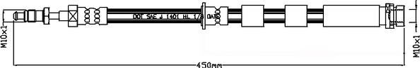 Juratek JBH1299L - Гальмівний шланг autozip.com.ua