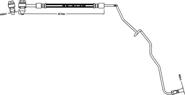 Juratek JBH1251L - Гальмівний шланг autozip.com.ua