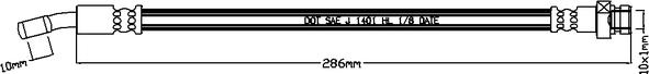 Juratek JBH1216L - Гальмівний шланг autozip.com.ua