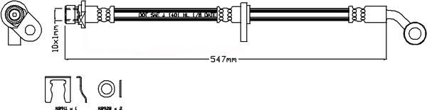 Juratek JBH1282R - Гальмівний шланг autozip.com.ua