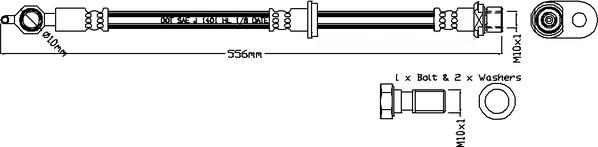 Juratek JBH1230R - Гальмівний шланг autozip.com.ua