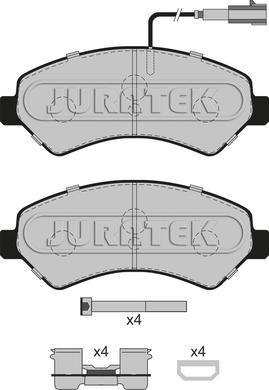 Juratek JCP022 - Гальмівні колодки, дискові гальма autozip.com.ua