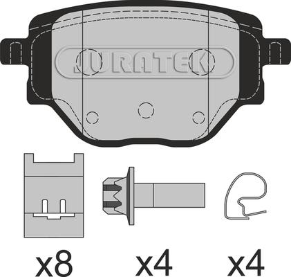 Juratek JCP8624 - Гальмівні колодки, дискові гальма autozip.com.ua