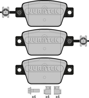 Juratek JCP8068 - Гальмівні колодки, дискові гальма autozip.com.ua