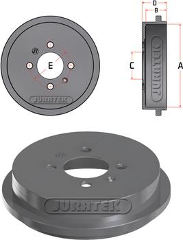 Juratek JDR096 - Гальмівний барабан autozip.com.ua