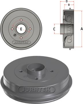 Juratek JDR064 - Гальмівний барабан autozip.com.ua