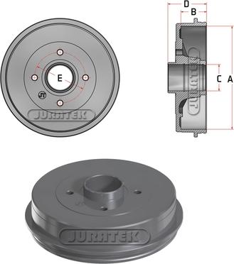 Juratek JDR067 - Гальмівний барабан autozip.com.ua