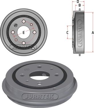 Juratek JDR018 - Гальмівний барабан autozip.com.ua