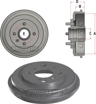 Juratek JDR038 - Гальмівний барабан autozip.com.ua