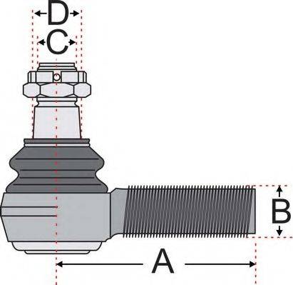 Juratek JSS2404 - Наконечник рульової тяги, кульовий шарнір autozip.com.ua