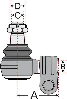 Juratek JSS2506A - Наконечник рульової тяги, кульовий шарнір autozip.com.ua