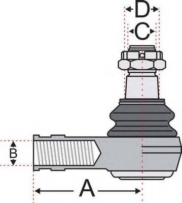 Juratek JSS2605 - Наконечник рульової тяги, кульовий шарнір autozip.com.ua