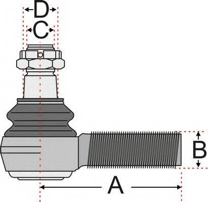 Juratek JSS2145 - Наконечник рульової тяги, кульовий шарнір autozip.com.ua