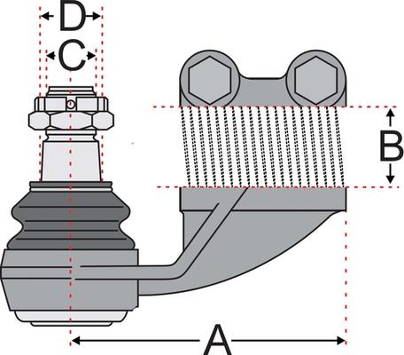 Juratek JSS2703LA - Наконечник рульової тяги, кульовий шарнір autozip.com.ua