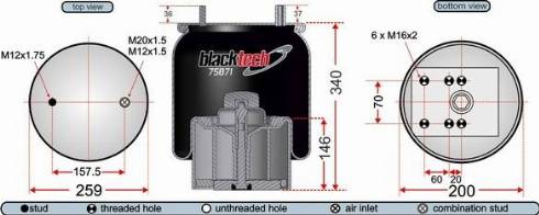 Juratek RML75071CP - Кожух пневматичної ресори autozip.com.ua