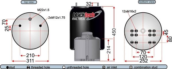 Juratek RML7053C - Кожух пневматичної ресори autozip.com.ua