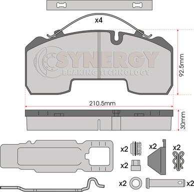 Juratek SYN3001K - Гальмівні колодки, дискові гальма autozip.com.ua