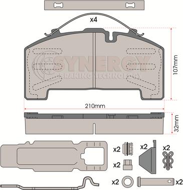 Juratek SYN3002K - Гальмівні колодки, дискові гальма autozip.com.ua