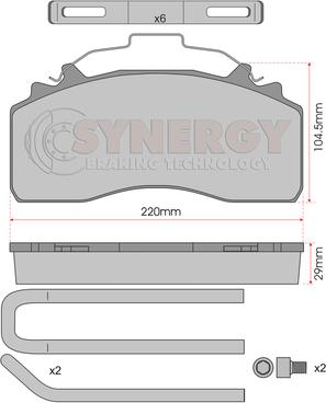 WABCO 6403229442 - Гальмівні колодки, дискові гальма autozip.com.ua