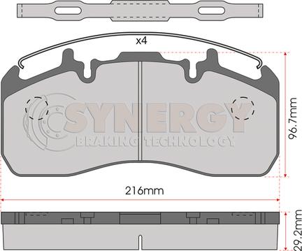 Wabco 3409022202 - Гальмівні колодки, дискові гальма autozip.com.ua