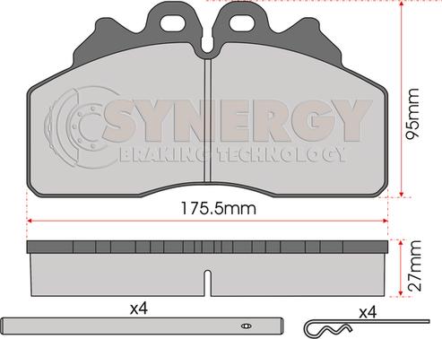 Juratek SYN3024K - Гальмівні колодки, дискові гальма autozip.com.ua