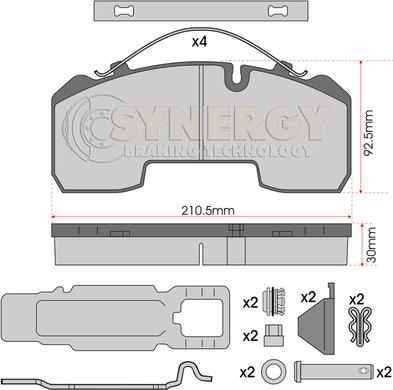 Juratek SYN2001K - Гальмівні колодки, дискові гальма autozip.com.ua