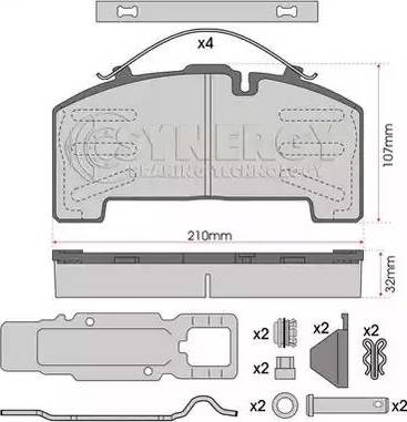 Juratek SYN2002K - Гальмівні колодки, дискові гальма autozip.com.ua