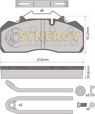 Juratek SYN2389K - Гальмівні колодки, дискові гальма autozip.com.ua