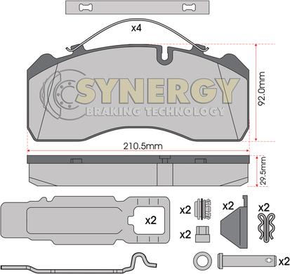 Juratek SYN2329K - Гальмівні колодки, дискові гальма autozip.com.ua