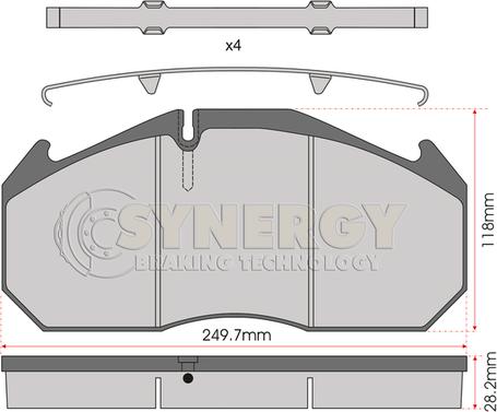 BENDIX 2903004230 - Гальмівні колодки, дискові гальма autozip.com.ua