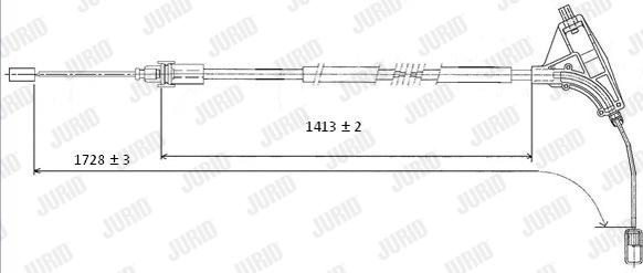 Jurid 432416J - Трос, гальмівна система autozip.com.ua