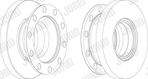 Jurid 569197J - Гальмівний диск autozip.com.ua
