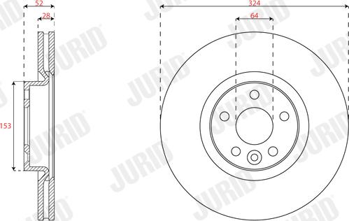 Jurid 563400JC - Гальмівний диск autozip.com.ua