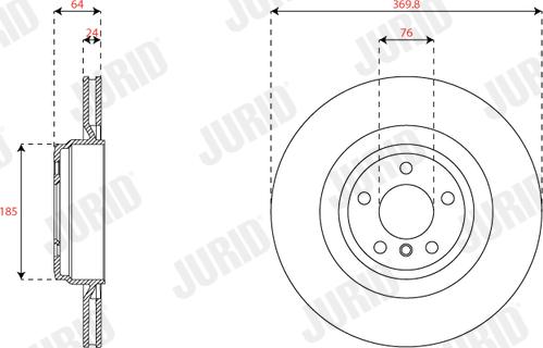 Jurid 563515JC-1 - Гальмівний диск autozip.com.ua