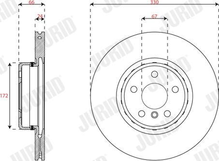 Jurid 563693JVC-1 - Гальмівний диск autozip.com.ua