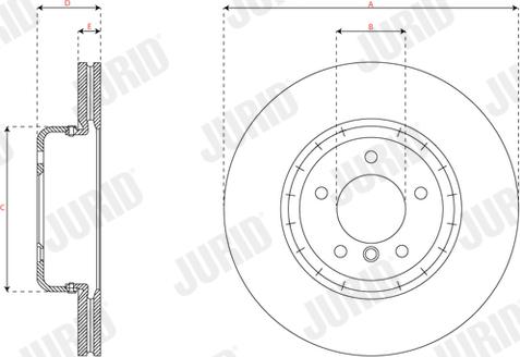 Jurid 563082JVC-1 - Гальмівний диск autozip.com.ua