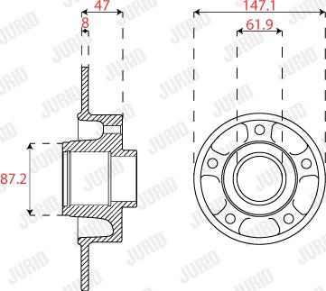 Jurid 563317JC-1 - Гальмівний диск autozip.com.ua