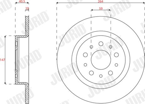 Jurid 563296JC - Гальмівний диск autozip.com.ua