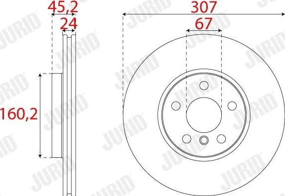 Jurid 563267JC-1 - Гальмівний диск autozip.com.ua