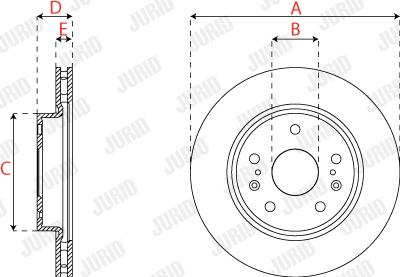 Jurid 563279JC - Гальмівний диск autozip.com.ua