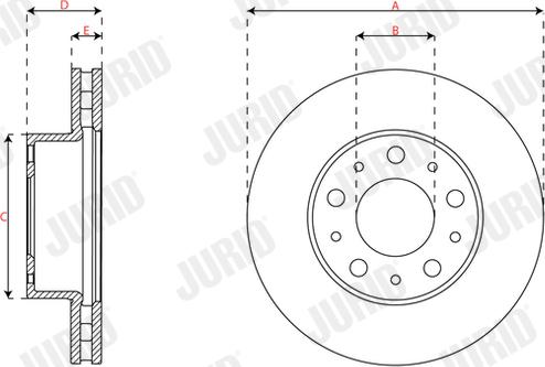 Jurid 563716JC - Гальмівний диск autozip.com.ua