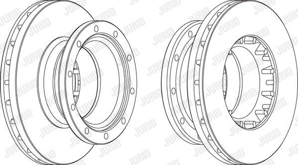 Jurid 567957J - Гальмівний диск autozip.com.ua